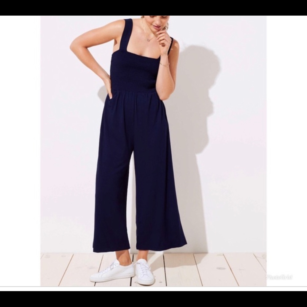LOFT navy blue jumpsuit